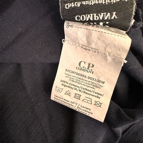 C.P. Company Box Logo T-Shirt Blue Size SMALL Mens - Picture 7 of 7